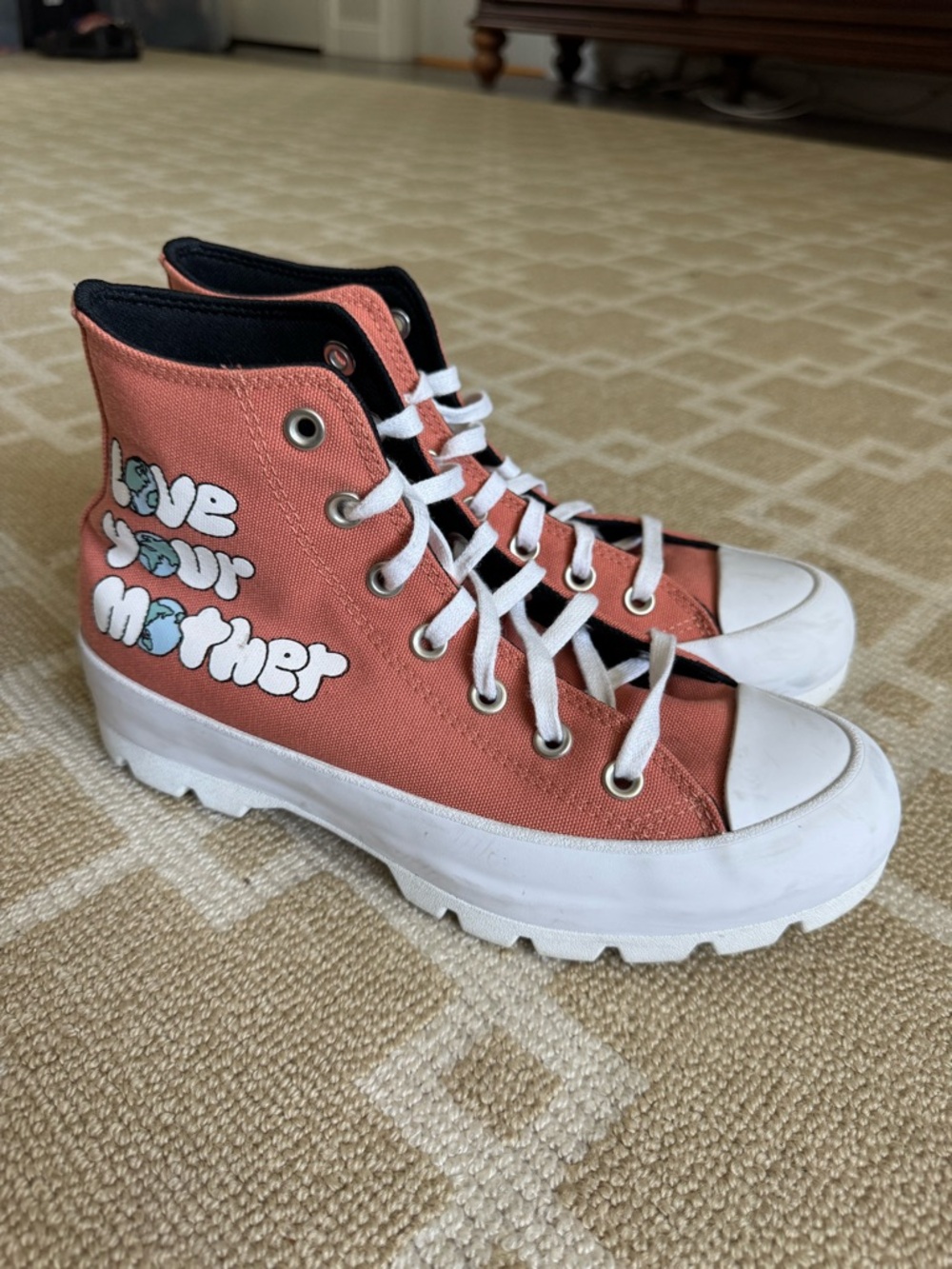 Converse Lugged Chuck Taylor Hi Love Your Mother Coral Streetwear 8 - Picture 5 of 17